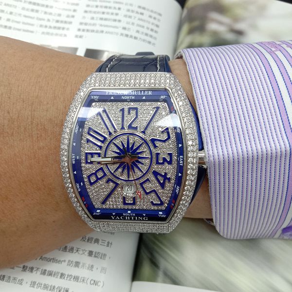 元泰流當精品 原裝 FRANCK MULLER 法蘭克穆勒 V45SCDT 自動 男錶 9成9新 喜歡價可議 ZR503