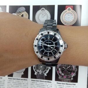 流當香奈爾錶 CHANEL J12 38mm 黑陶瓷 鑽圈