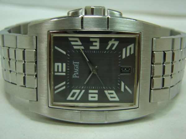 流當手錶拍賣 原裝 PIAGET 伯爵 UPSTREAM 不鏽鋼 自動 男錶 9成5新 盒單齊 喜歡價可議PR281