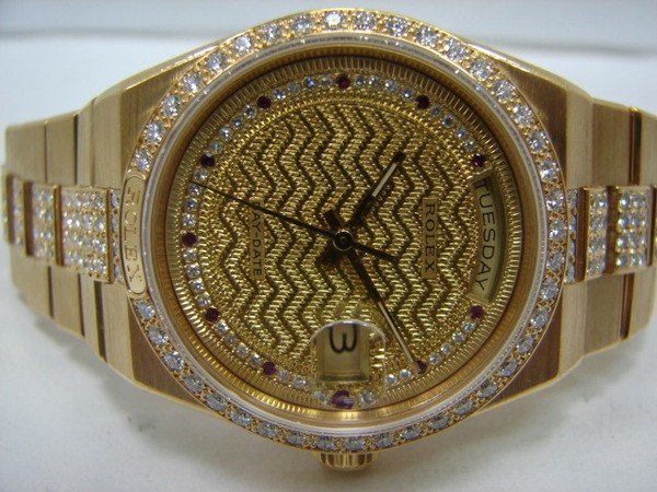 極稀品 原裝 ROLEX 勞力士 19148 紅寶多層鑽面 鑽圈 中排鑽帶 男錶 9成9新 喜歡價可議 PR040